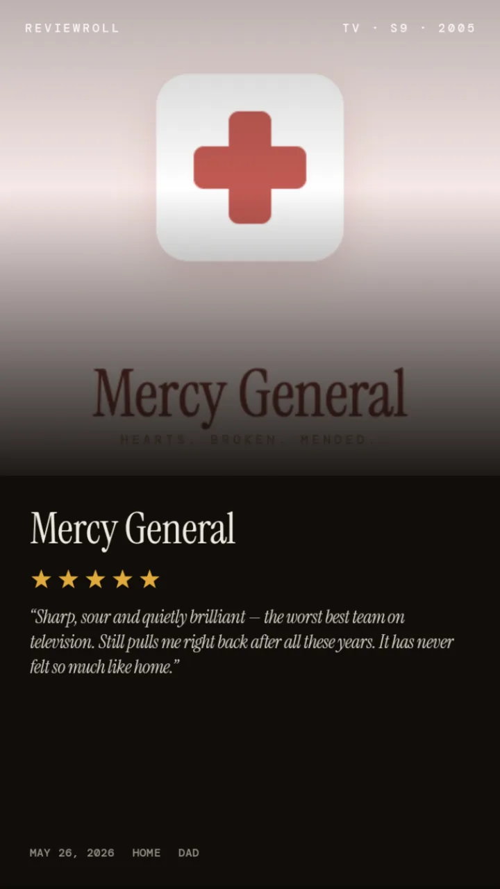 TV series Mercy General season 9 reviewed in a soft frosted look